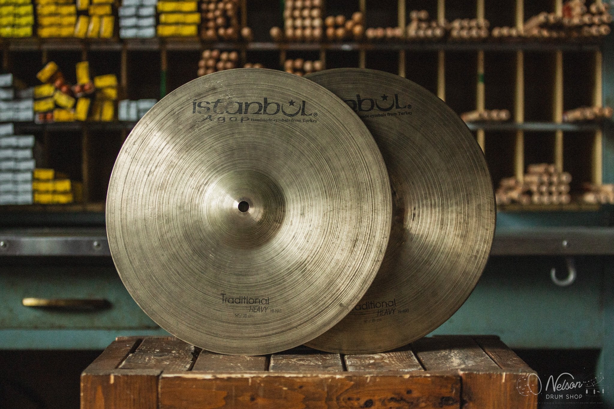 Used Istanbul Agop Traditional Heavy Hi Hats - 14