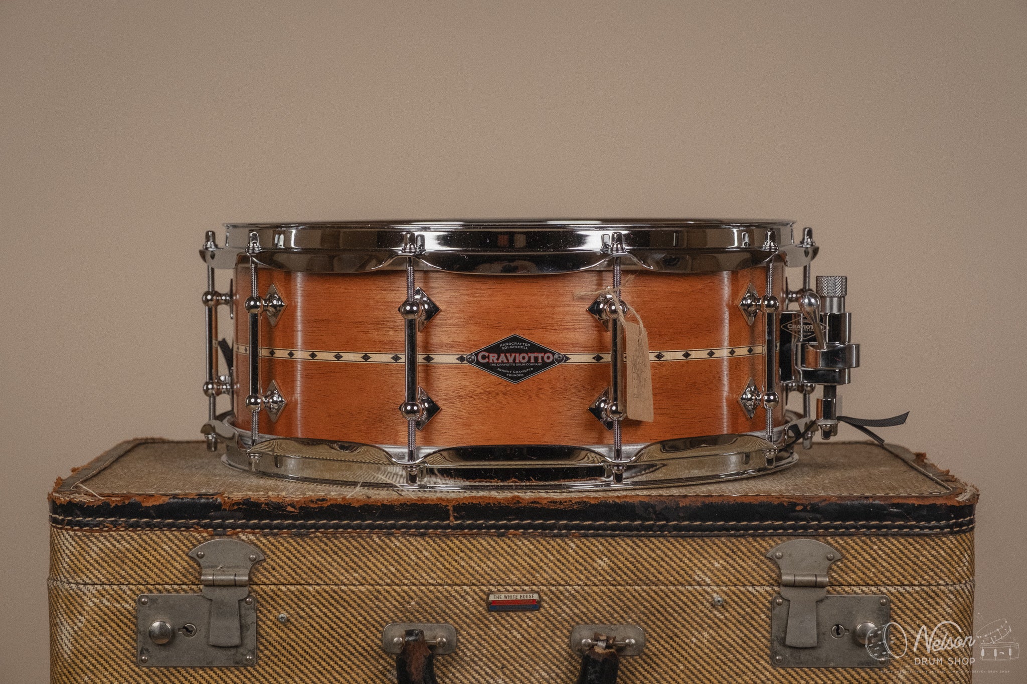 Craviotto Custom Shop Mahogany w/ Maple Inlay - 5.5x14 – Nelson