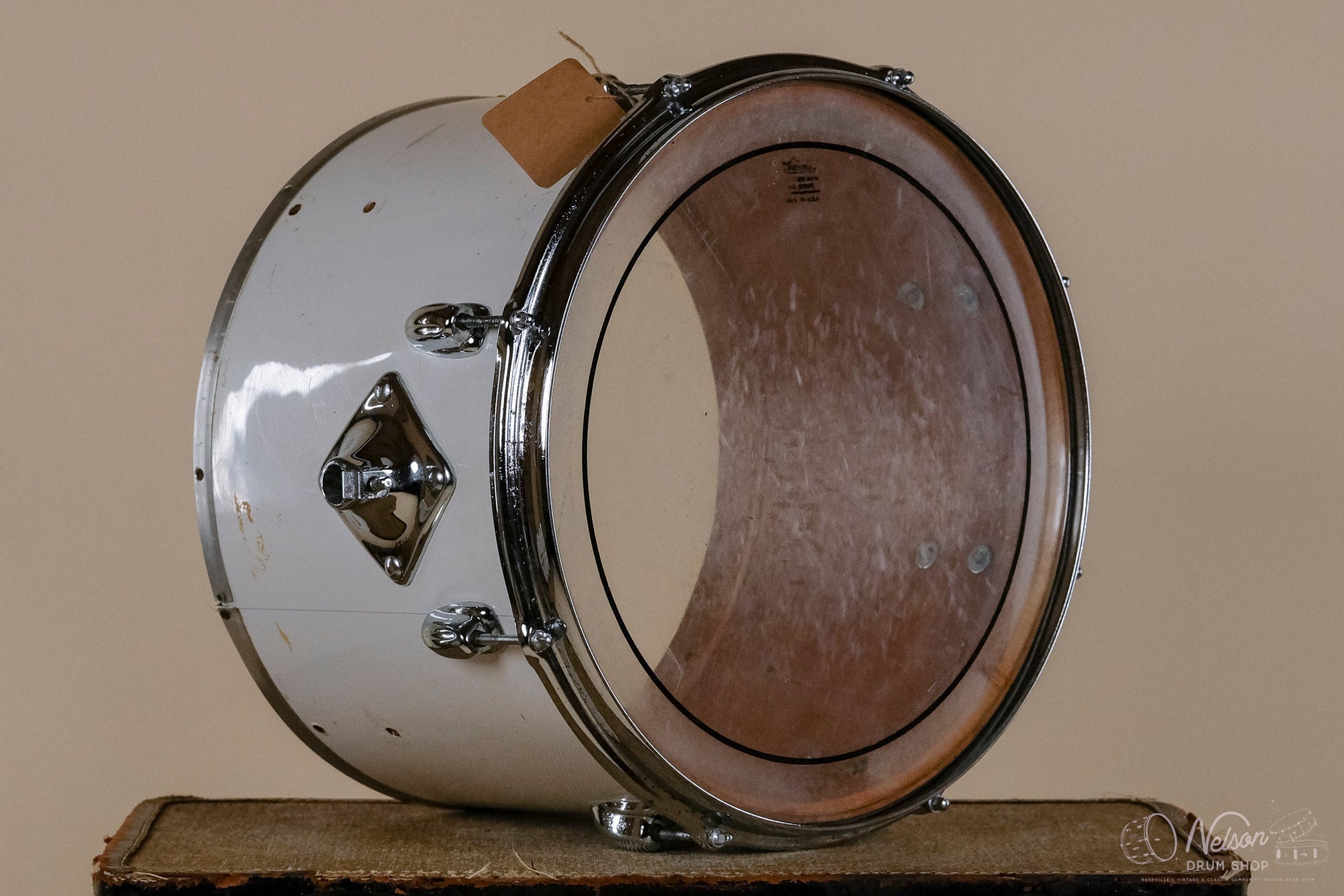 1970s Slingerland 3 ply Concert Tom in White - 10x14