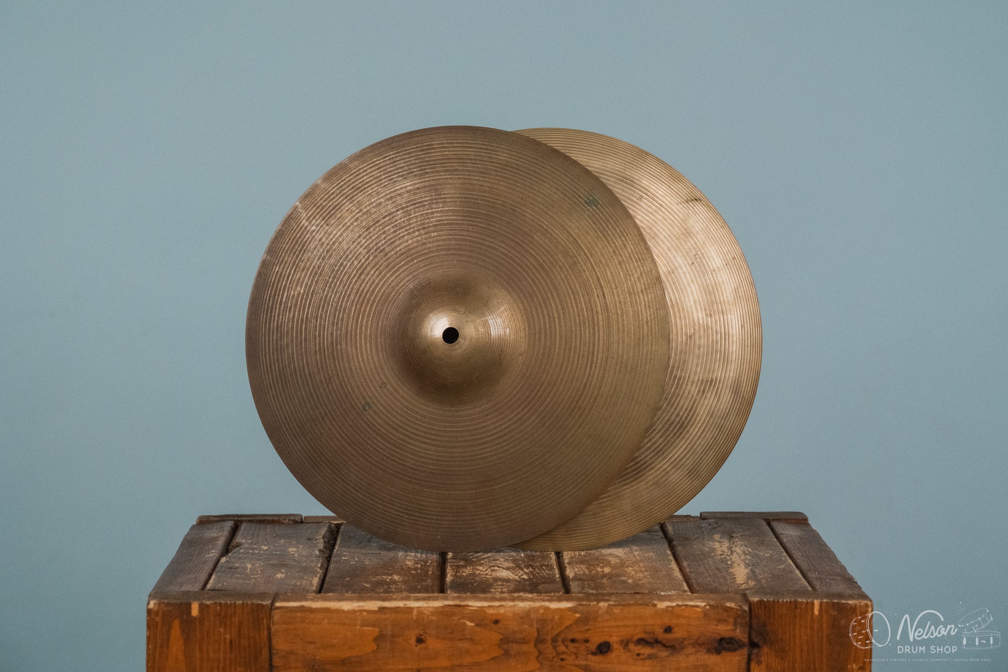 1970s Zildjian Hollow Logo New Beat Hi Hats - 13"