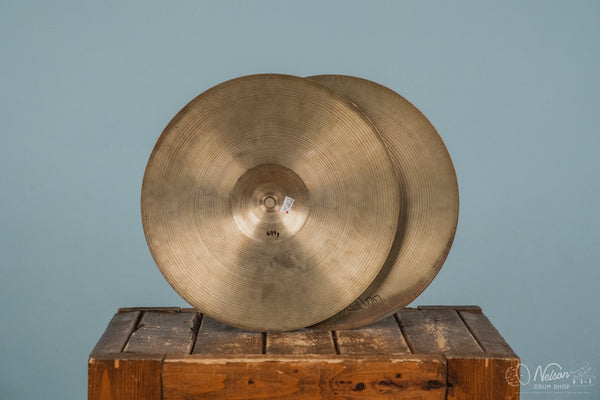 1970s Zildjian Hollow Logo New Beat Hi Hats - 13"
