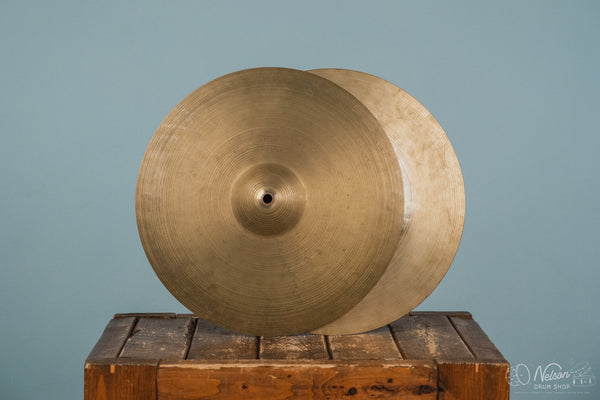 1950s A Zildjian Hi Hats - 14"