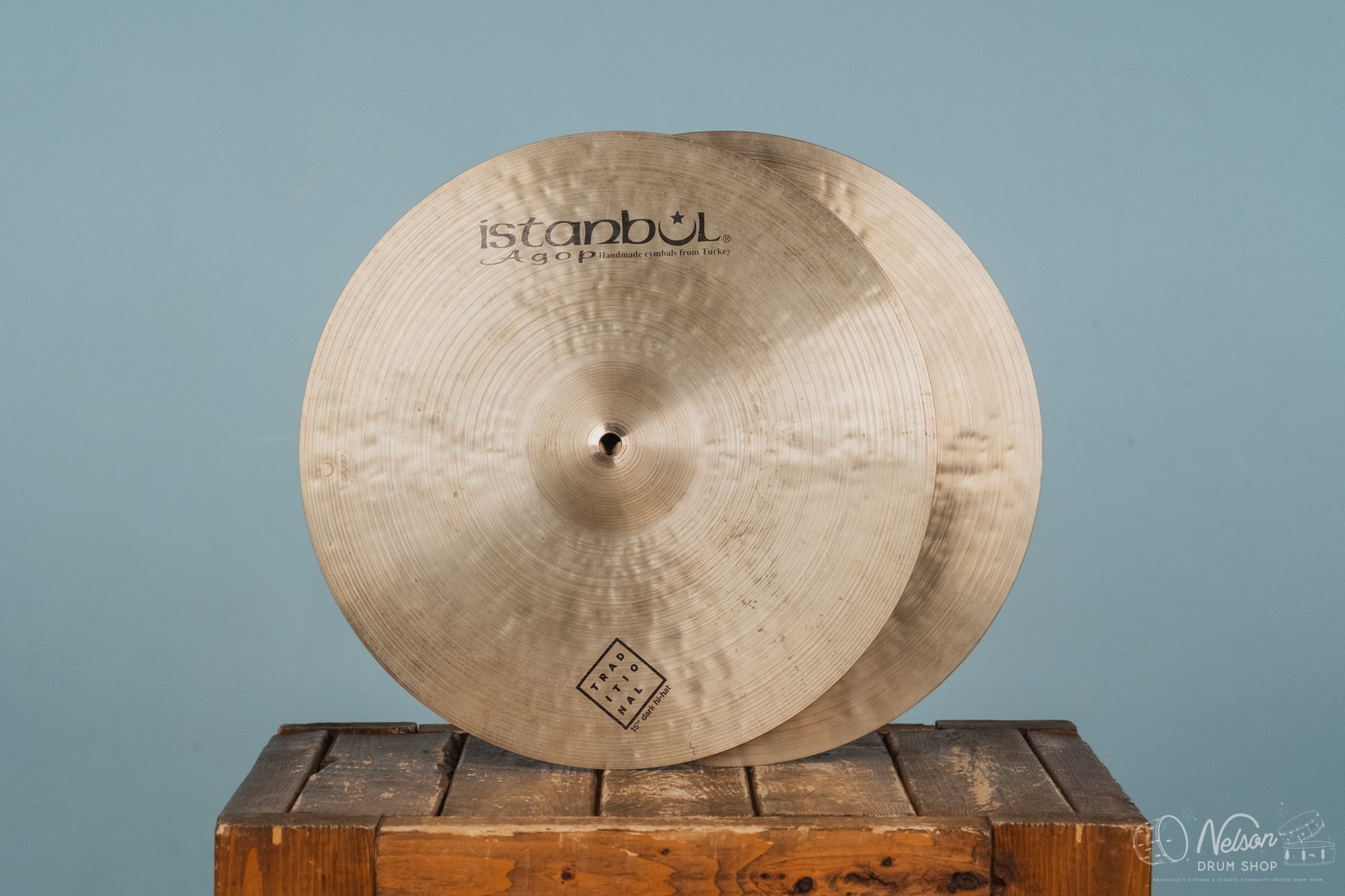 Used Istanbul Agop Traditional Dark Hi Hats - 15"