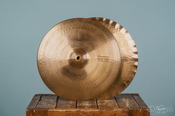 1970s Paiste 2002 Black Label Sound Edge Hi Hats - 15"