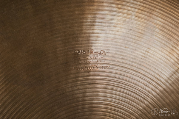 1960s Paiste Formula 602 Pre-Serial Crash - 18"