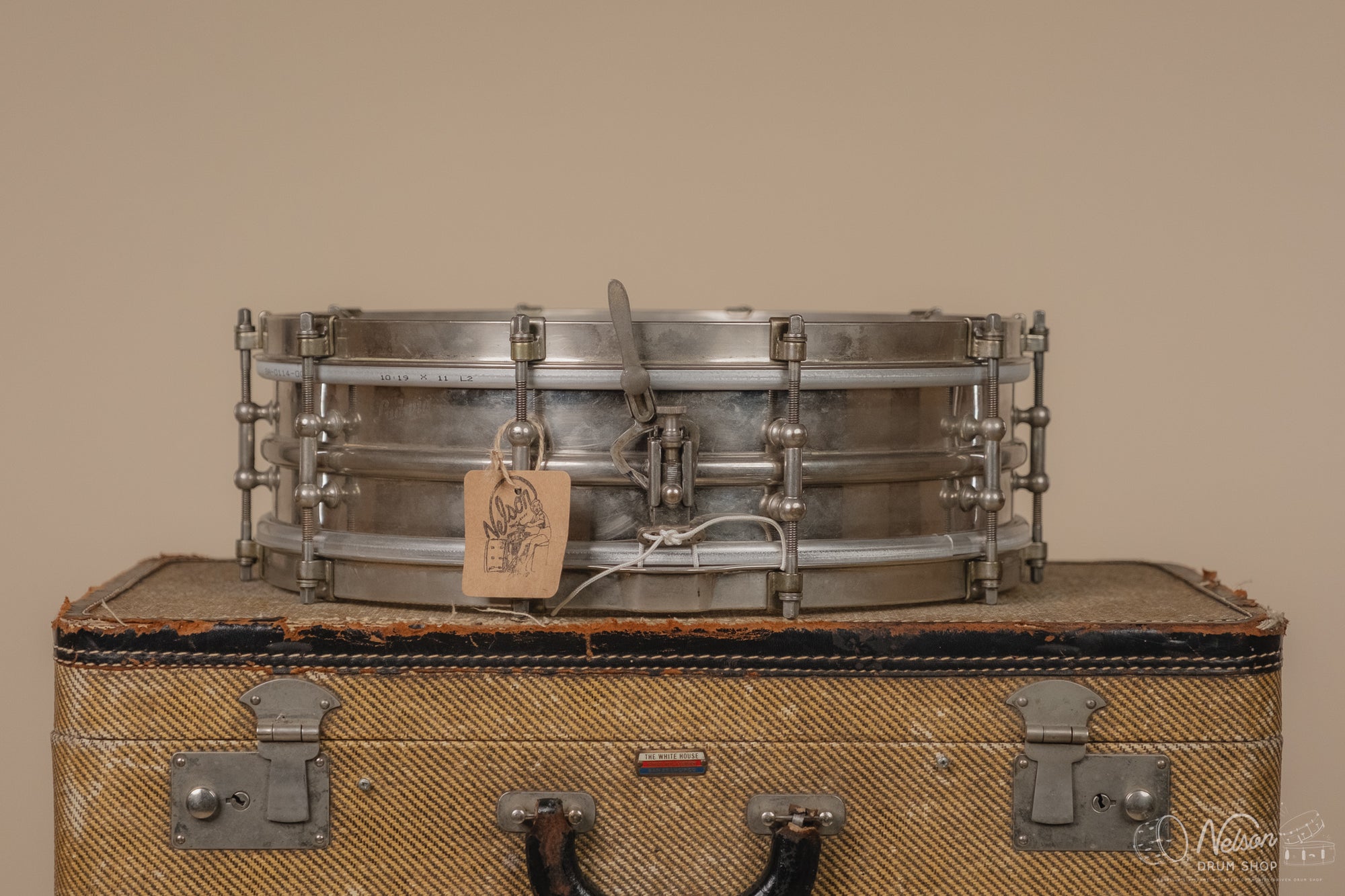 1920s Ludwig 'Dance' 2 pc Heavy NOB 10 lug w/ Timepiece - 4x14