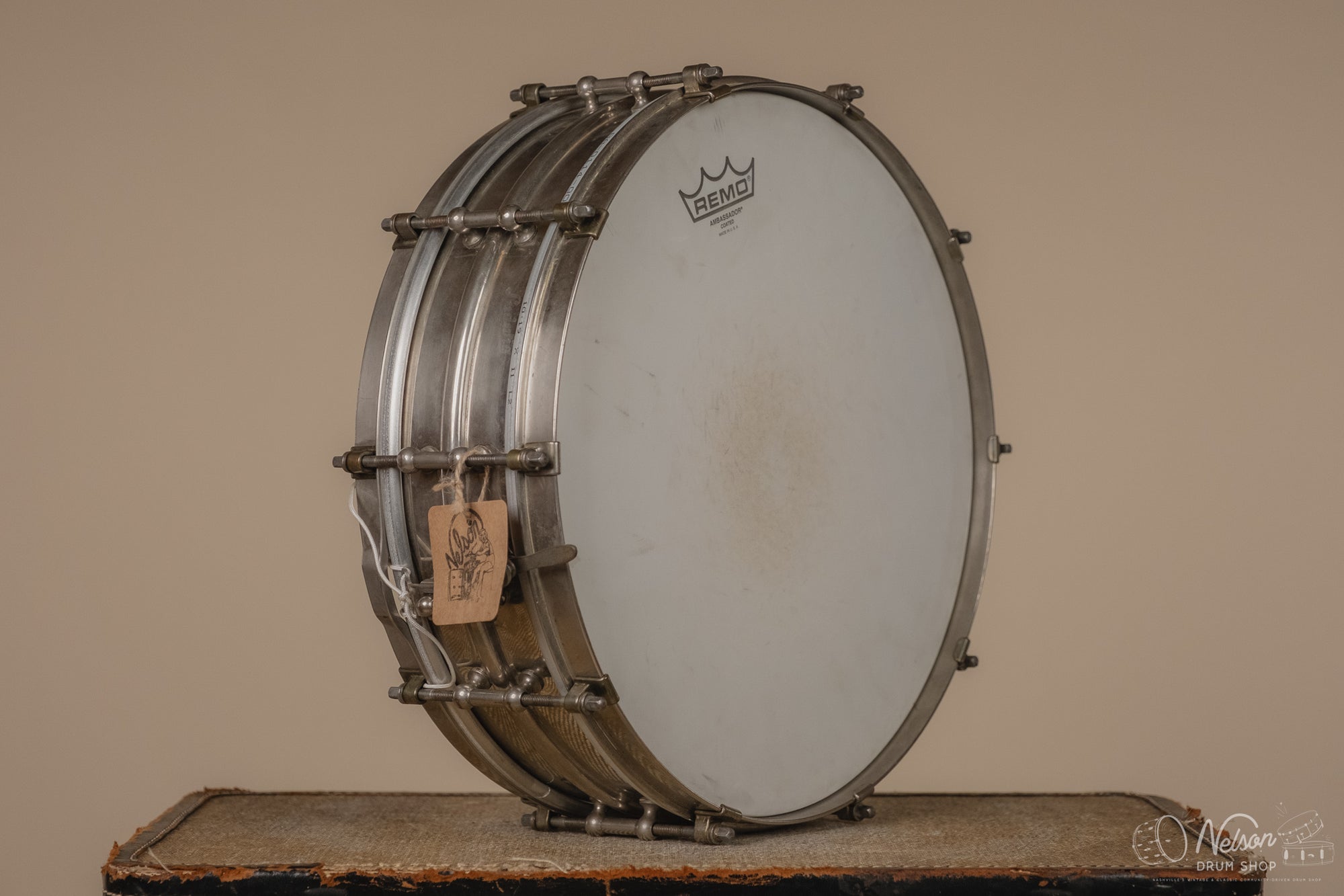 1920s Ludwig 'Dance' 2 pc Heavy NOB 10 lug w/ Timepiece - 4x14