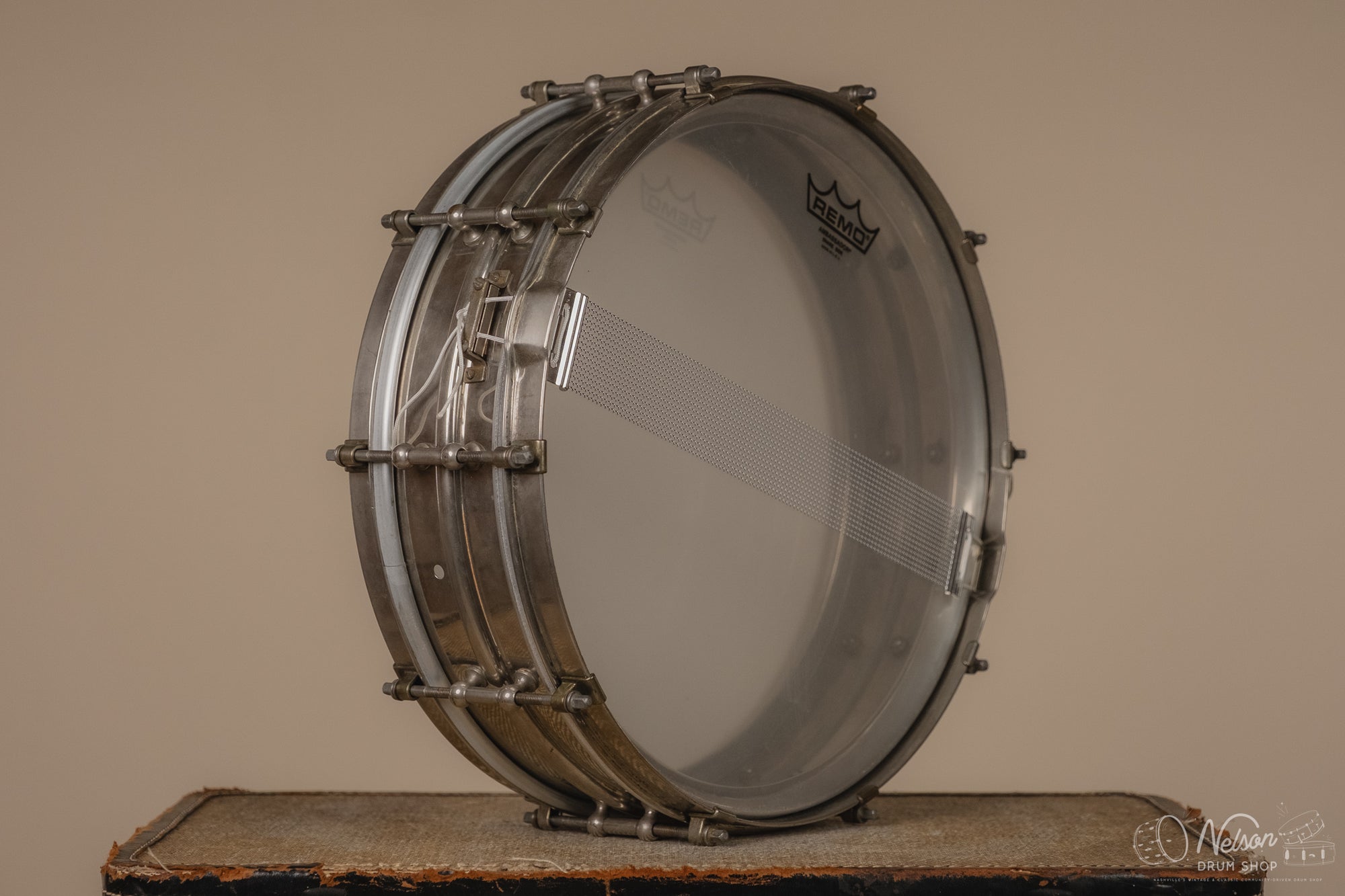 1920s Ludwig 'Dance' 2 pc Heavy NOB 10 lug w/ Timepiece - 4x14