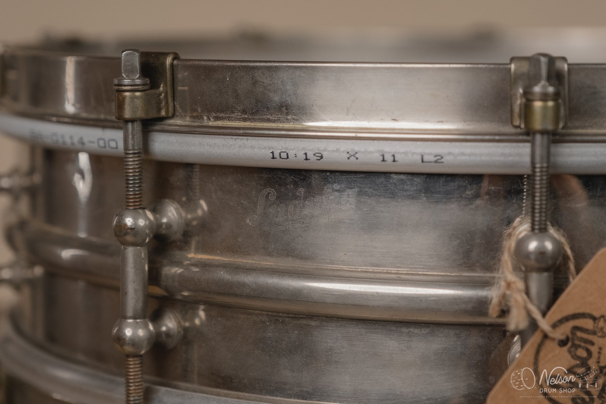 1920s Ludwig 'Dance' 2 pc Heavy NOB 10 lug w/ Timepiece - 4x14