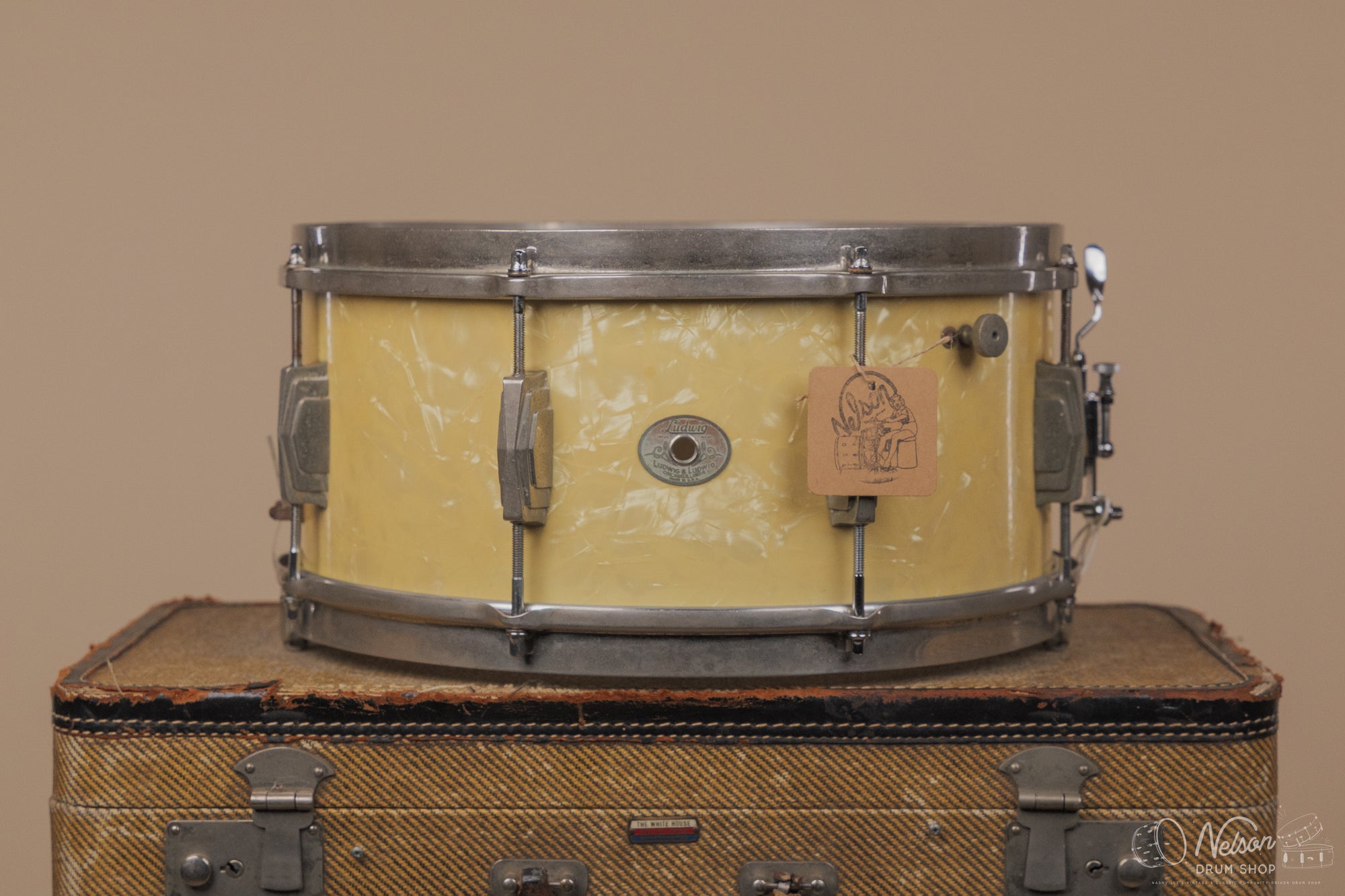 1930s/40s Ludwig 'Standard Swing Model' in Avalon Pearl - 7x14
