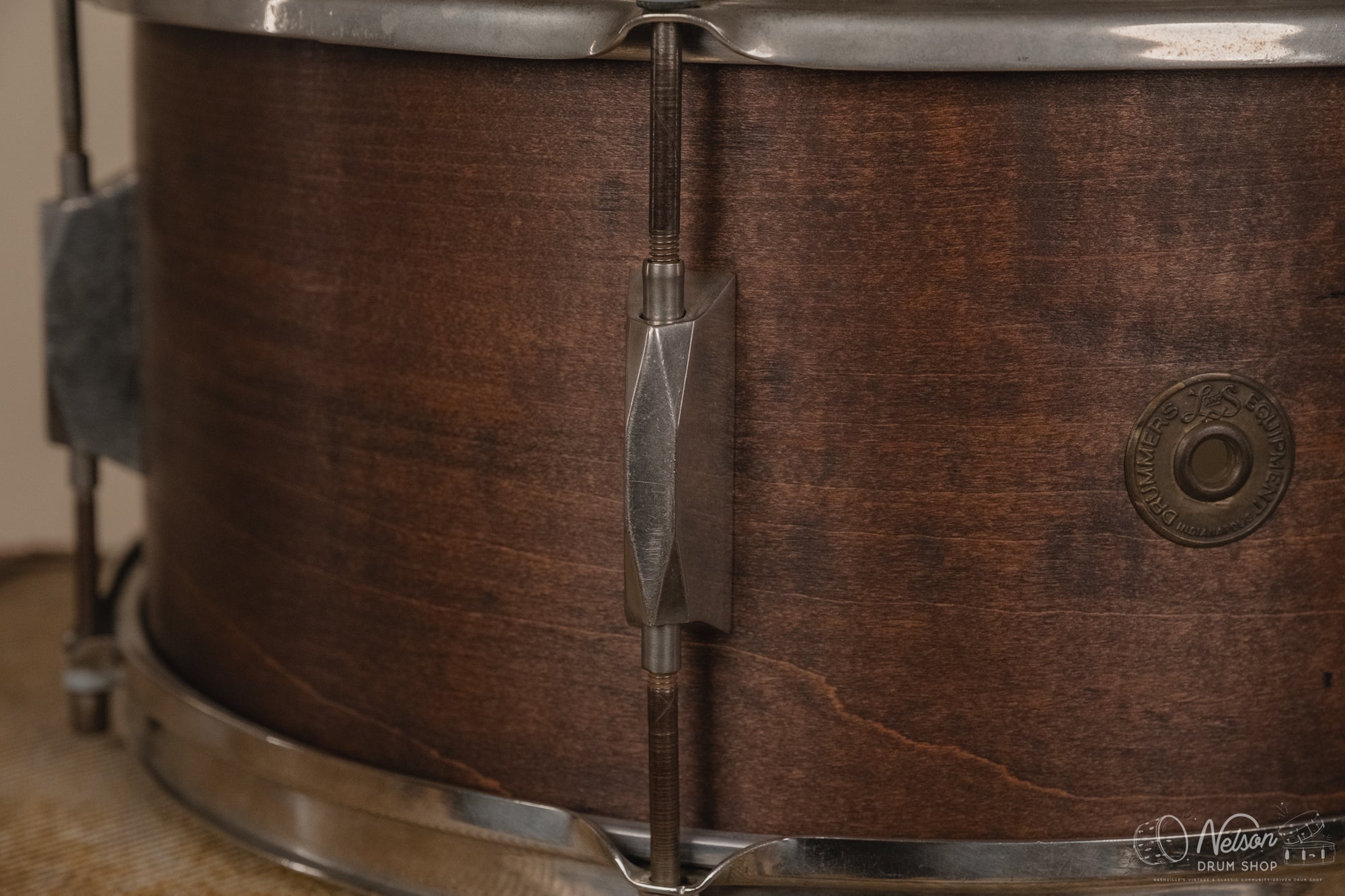 1930s Leedy & Sons (Strupe) refinished in Mahogany - 7x14