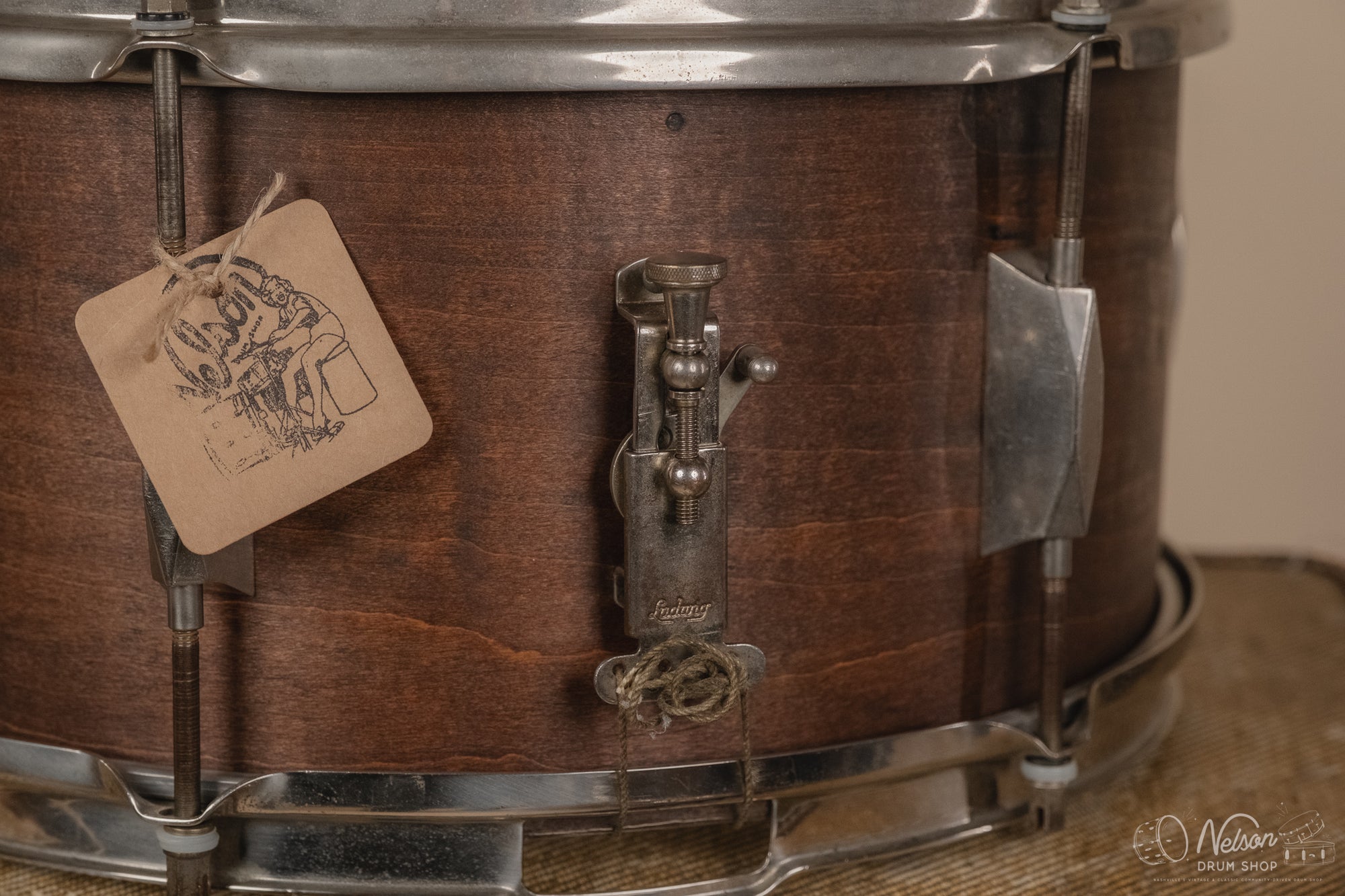 1930s Leedy & Sons (Strupe) refinished in Mahogany - 7x14