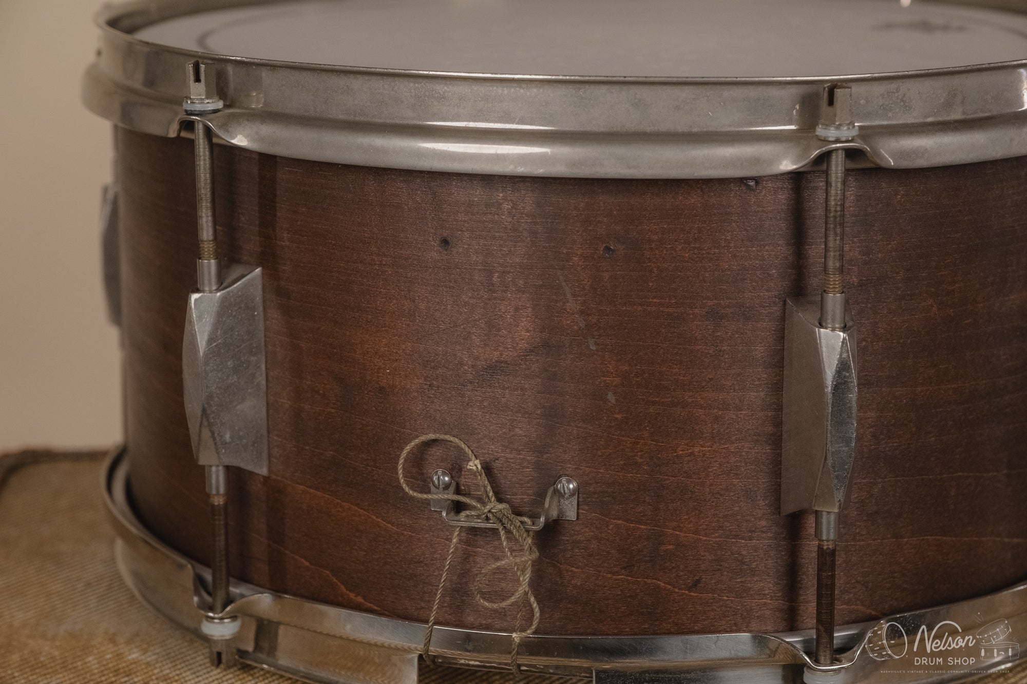 1930s Leedy & Sons (Strupe) refinished in Mahogany - 7x14