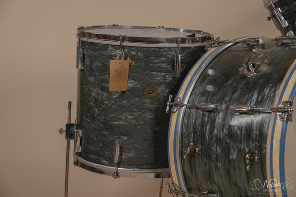 1940's Gretsch 'Broadkaster' in Midnight Blue Pearl - 9x13, 16x16, 14x24