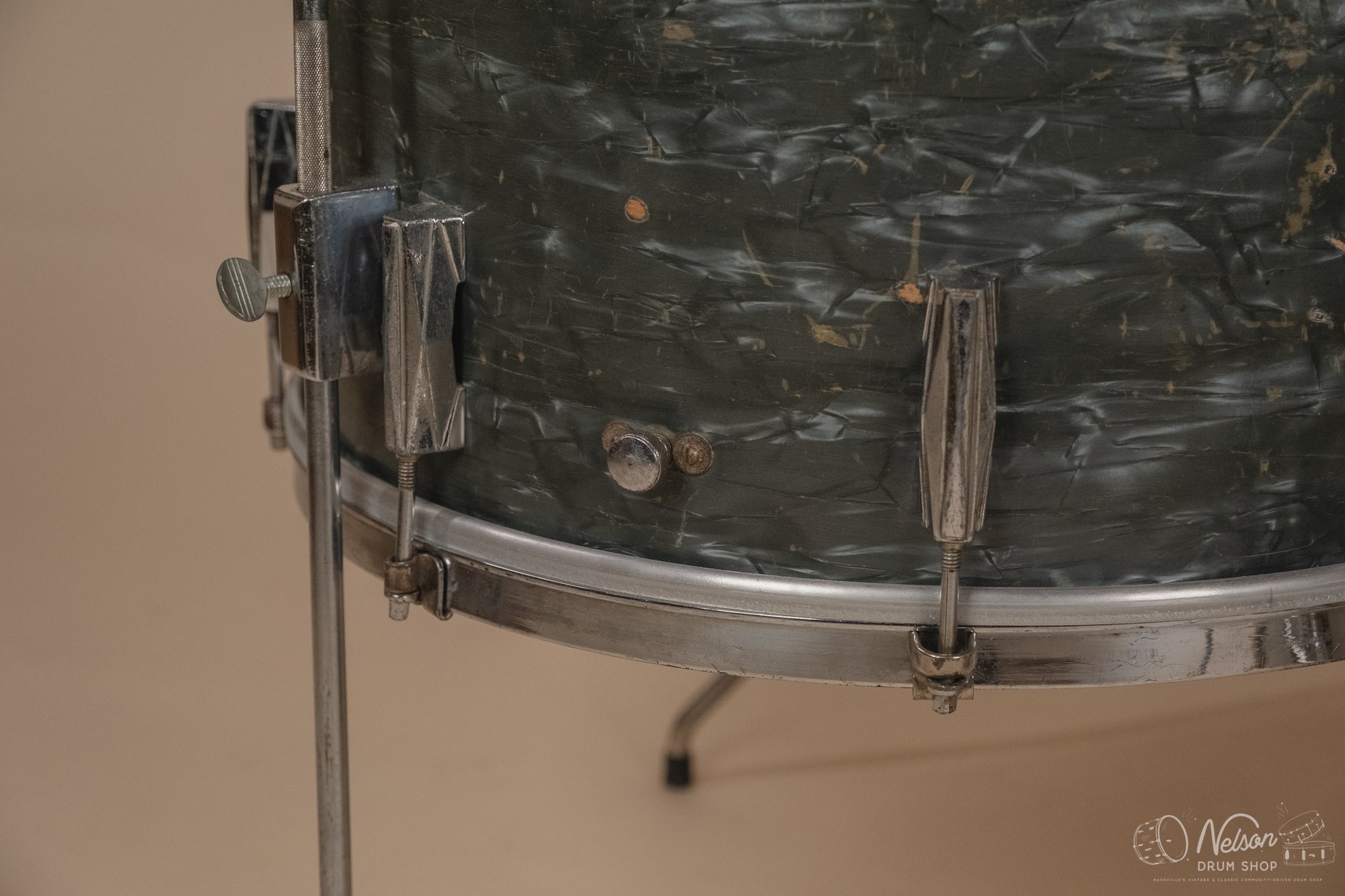 1940's Gretsch 'Broadkaster' in Midnight Blue Pearl - 9x13, 16x16, 14x24