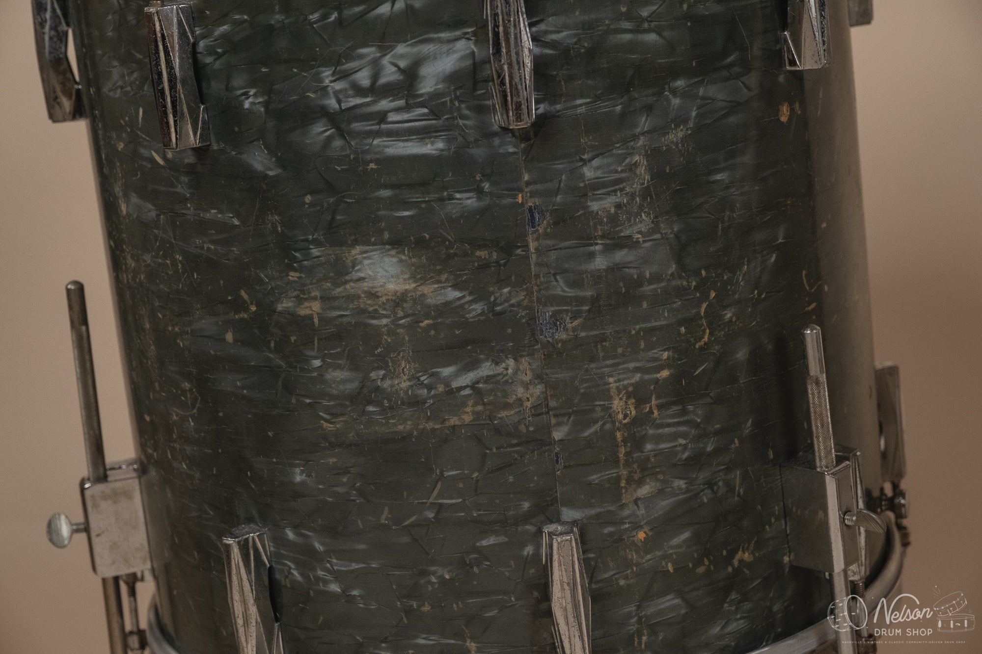 1940's Gretsch 'Broadkaster' in Midnight Blue Pearl - 9x13, 16x16, 14x24