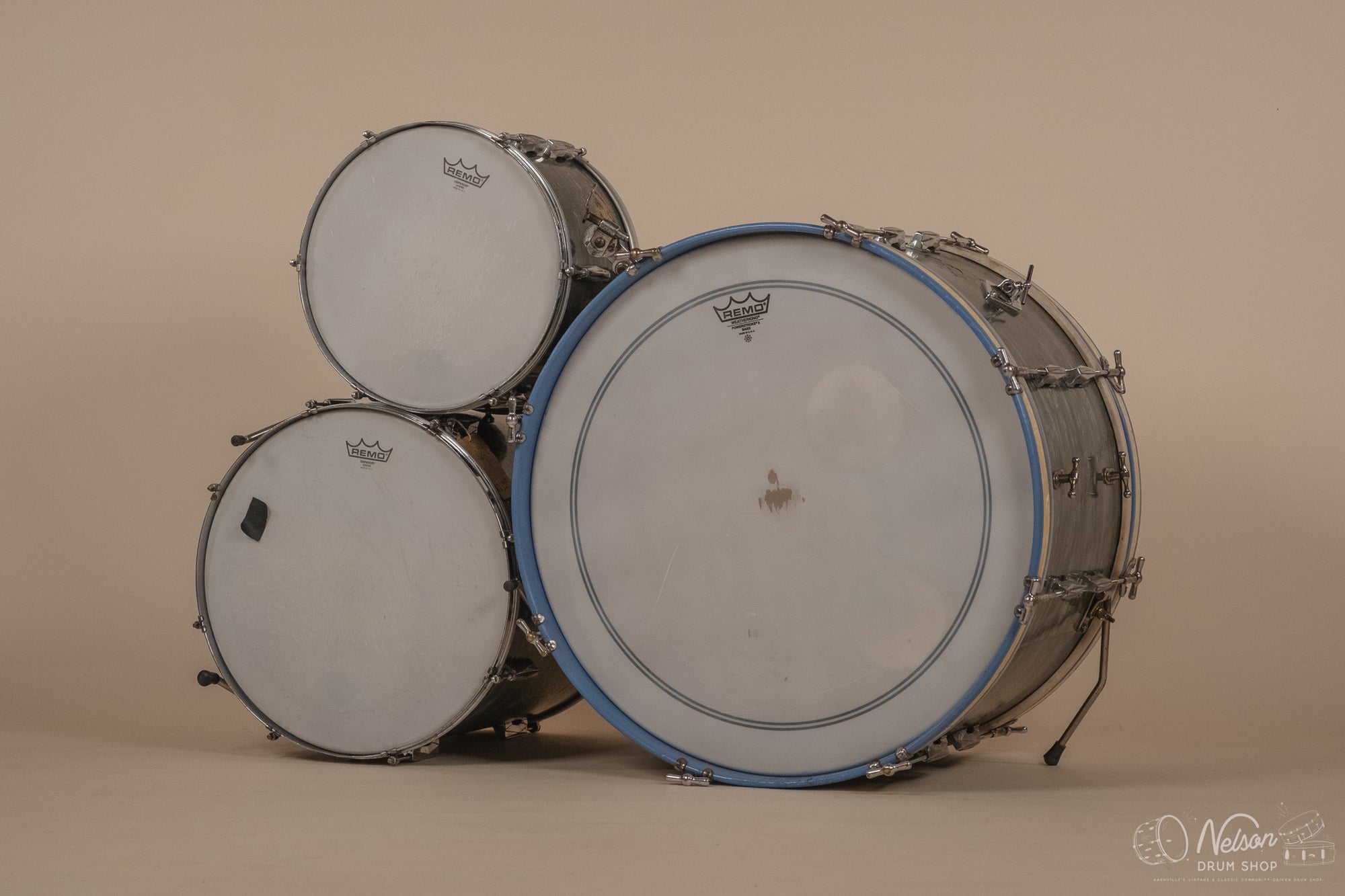 1940's Gretsch 'Broadkaster' in Midnight Blue Pearl - 9x13, 16x16, 14x24