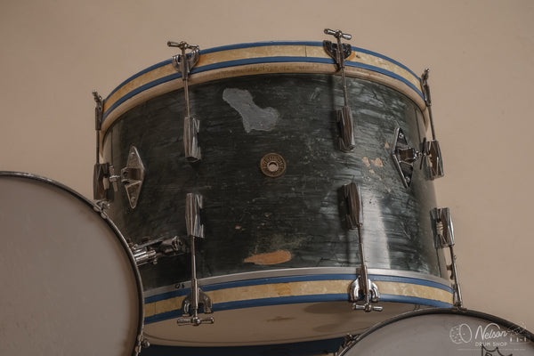 1940's Gretsch 'Broadkaster' in Midnight Blue Pearl - 9x13, 16x16, 14x24