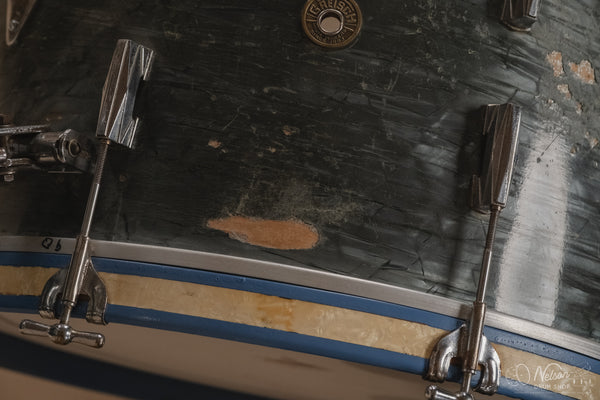 1940's Gretsch 'Broadkaster' in Midnight Blue Pearl - 9x13, 16x16, 14x24