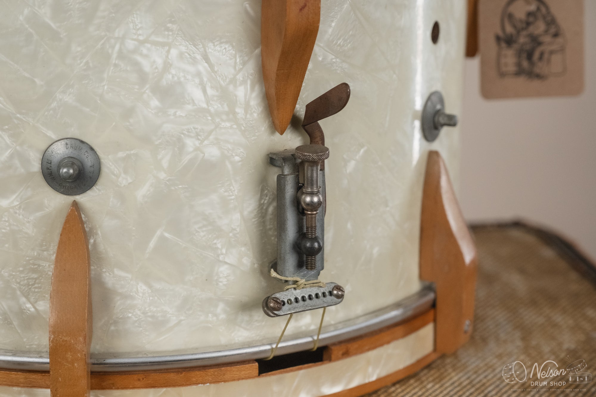 Early 1940s WFL 'Victorious' in White Marine Pearl - 7x14