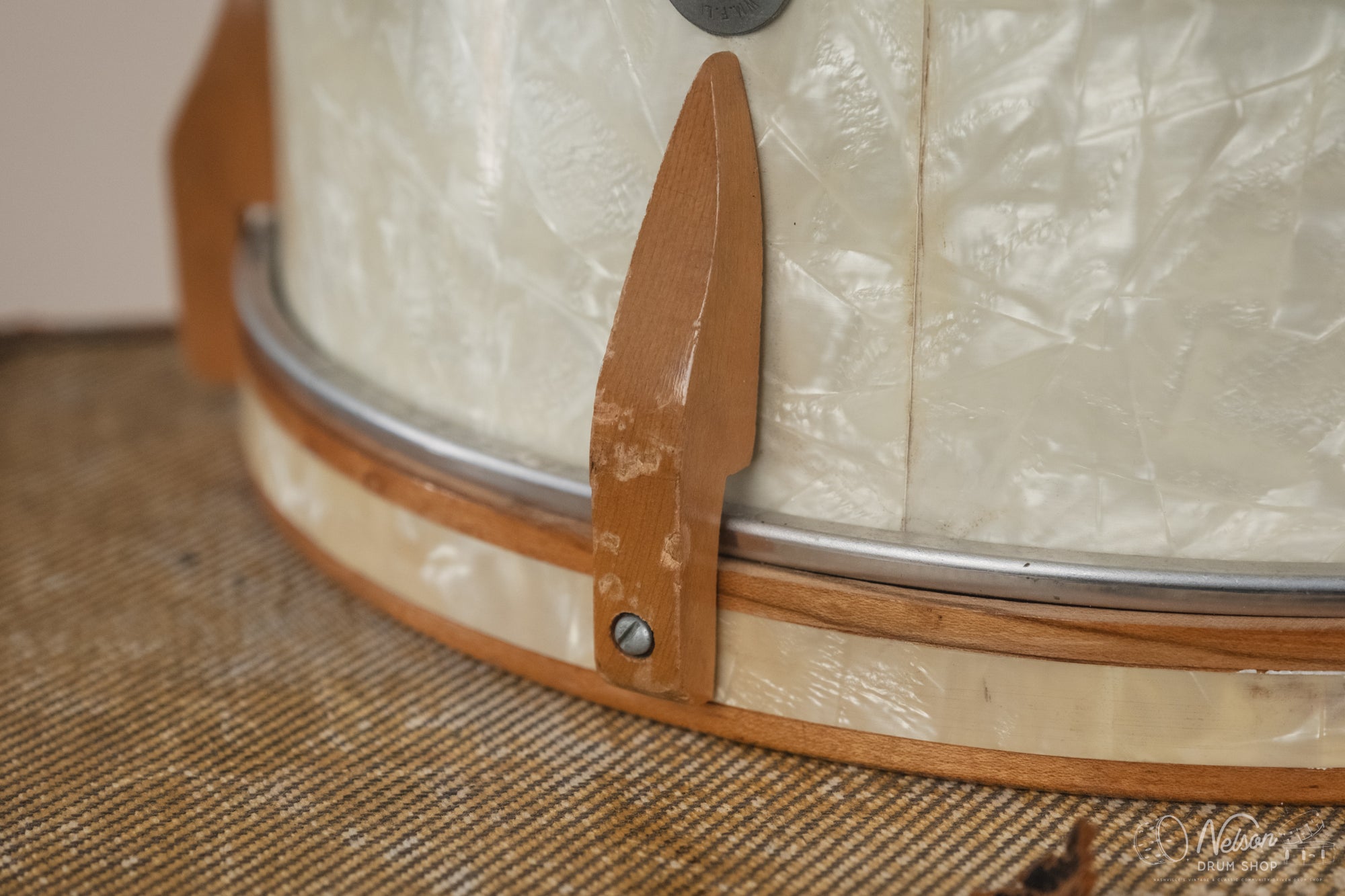 Early 1940s WFL 'Victorious' in White Marine Pearl - 7x14