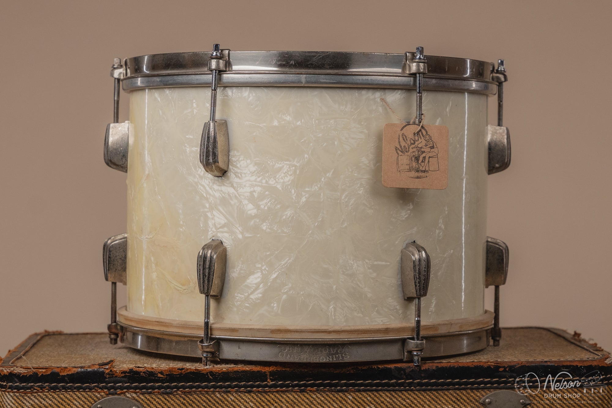 1940s Slingerland 'Radio King' in White Marine Pearl - 9x13