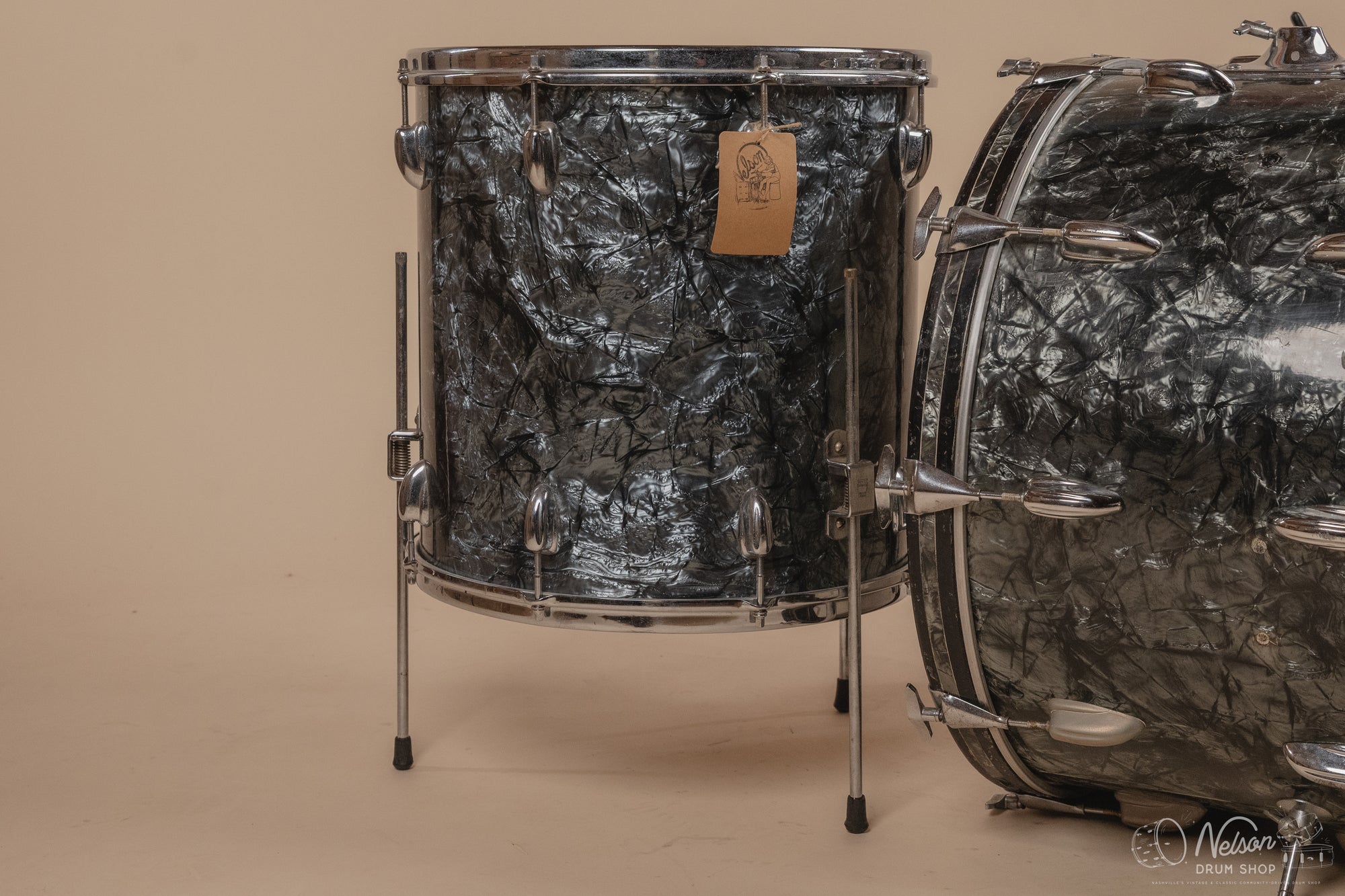 1950/60s Slingerland in Black Diamond Pearl - 14x22, 16x16, 8x12