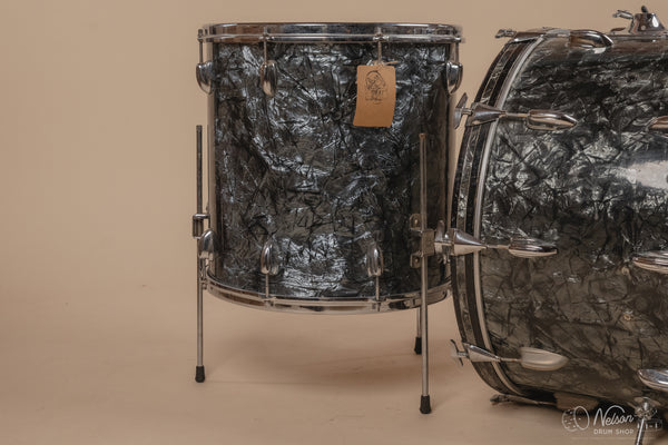 1950/60s Slingerland in Black Diamond Pearl - 14x22, 16x16, 8x12