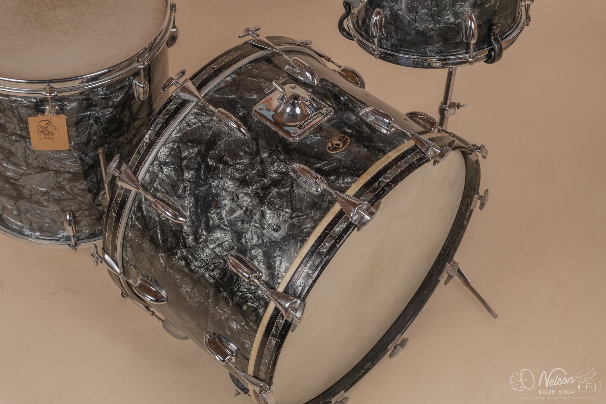 1950/60s Slingerland in Black Diamond Pearl - 14x22, 16x16, 8x12