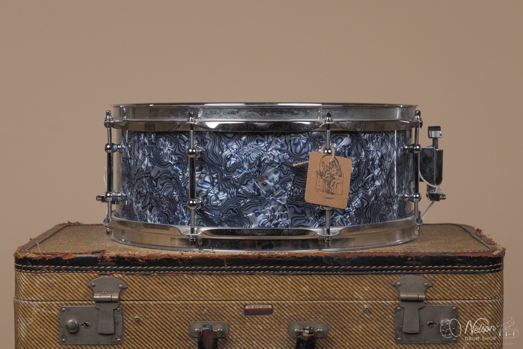 1950s Gretsch 3-ply rewrapped in Blue Abalone - 5.5x14