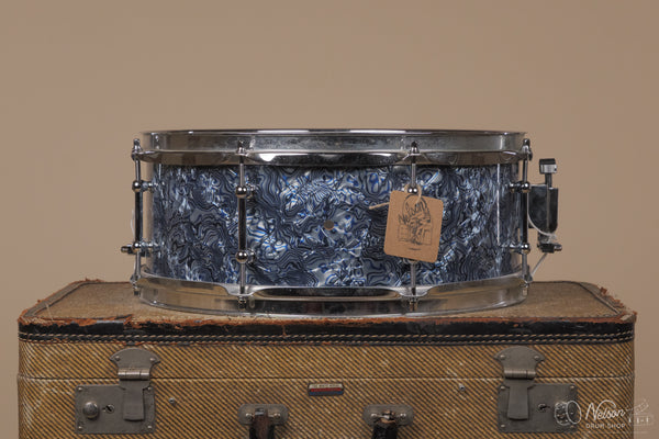1950s Gretsch 3-ply rewrapped in Blue Abalone - 5.5x14