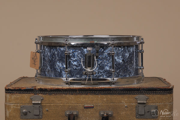 1950s Gretsch 3-ply rewrapped in Blue Abalone - 5.5x14
