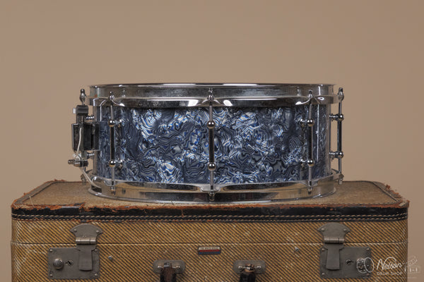 1950s Gretsch 3-ply rewrapped in Blue Abalone - 5.5x14