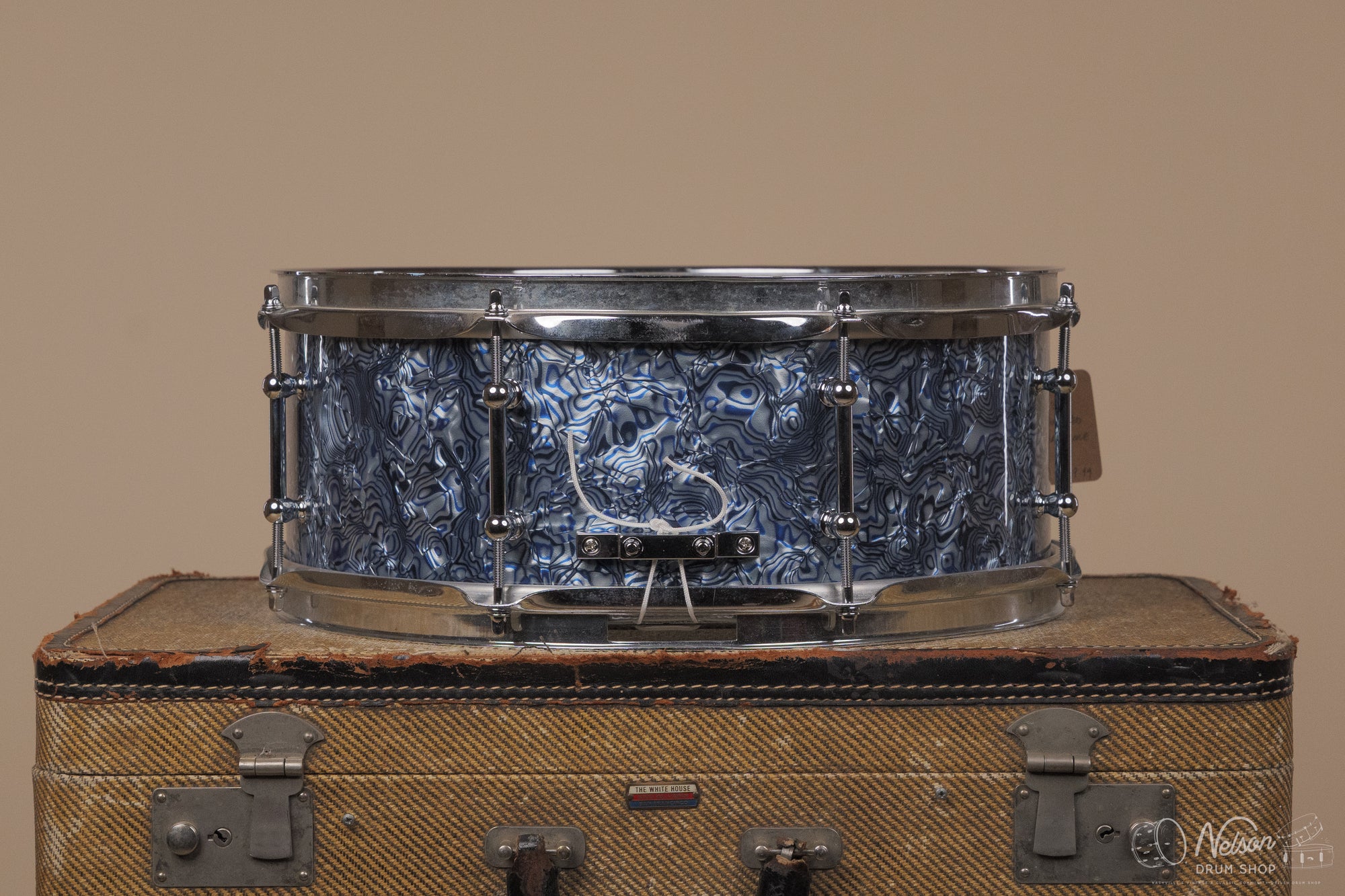 1950s Gretsch 3-ply rewrapped in Blue Abalone - 5.5x14