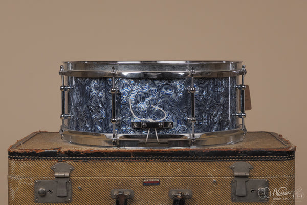 1950s Gretsch 3-ply rewrapped in Blue Abalone - 5.5x14