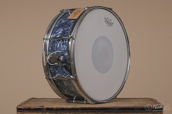 1950s Gretsch 3-ply rewrapped in Blue Abalone - 5.5x14