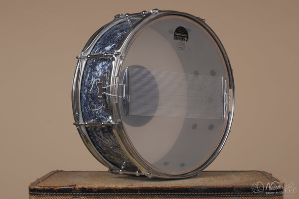 1950s Gretsch 3-ply rewrapped in Blue Abalone - 5.5x14
