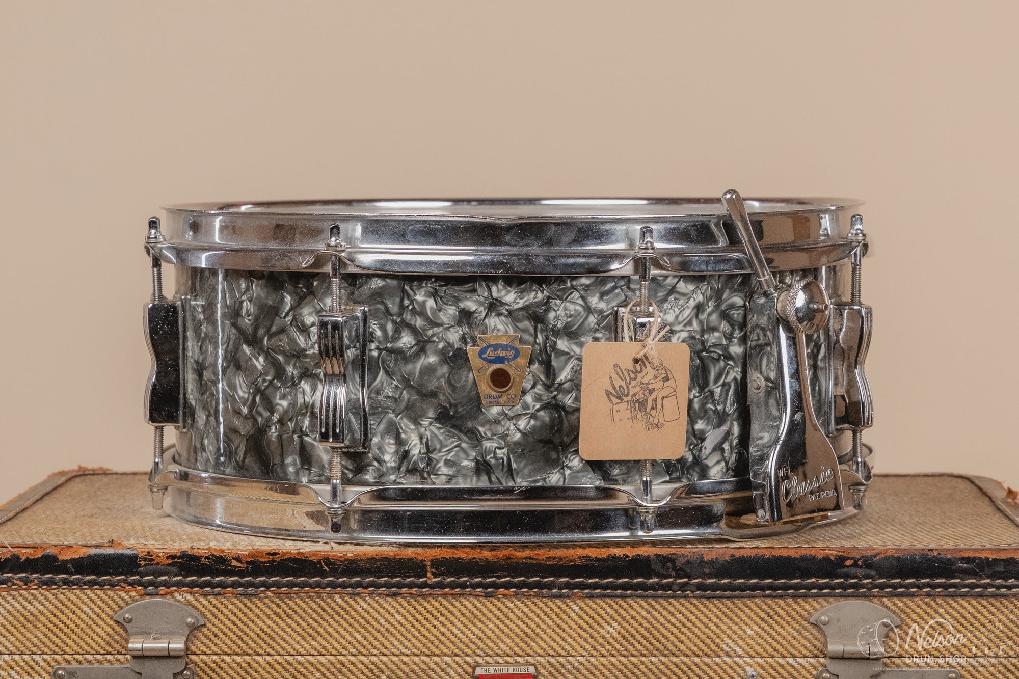 DEC 12 1959 Ludwig Buddy rich Model 'Super Classic' in Black Diamond Pearl - 5.5x14