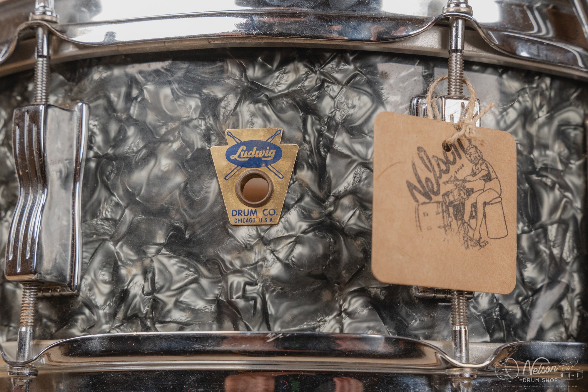 DEC 12 1959 Ludwig Buddy rich Model 'Super Classic' in Black Diamond Pearl - 5.5x14