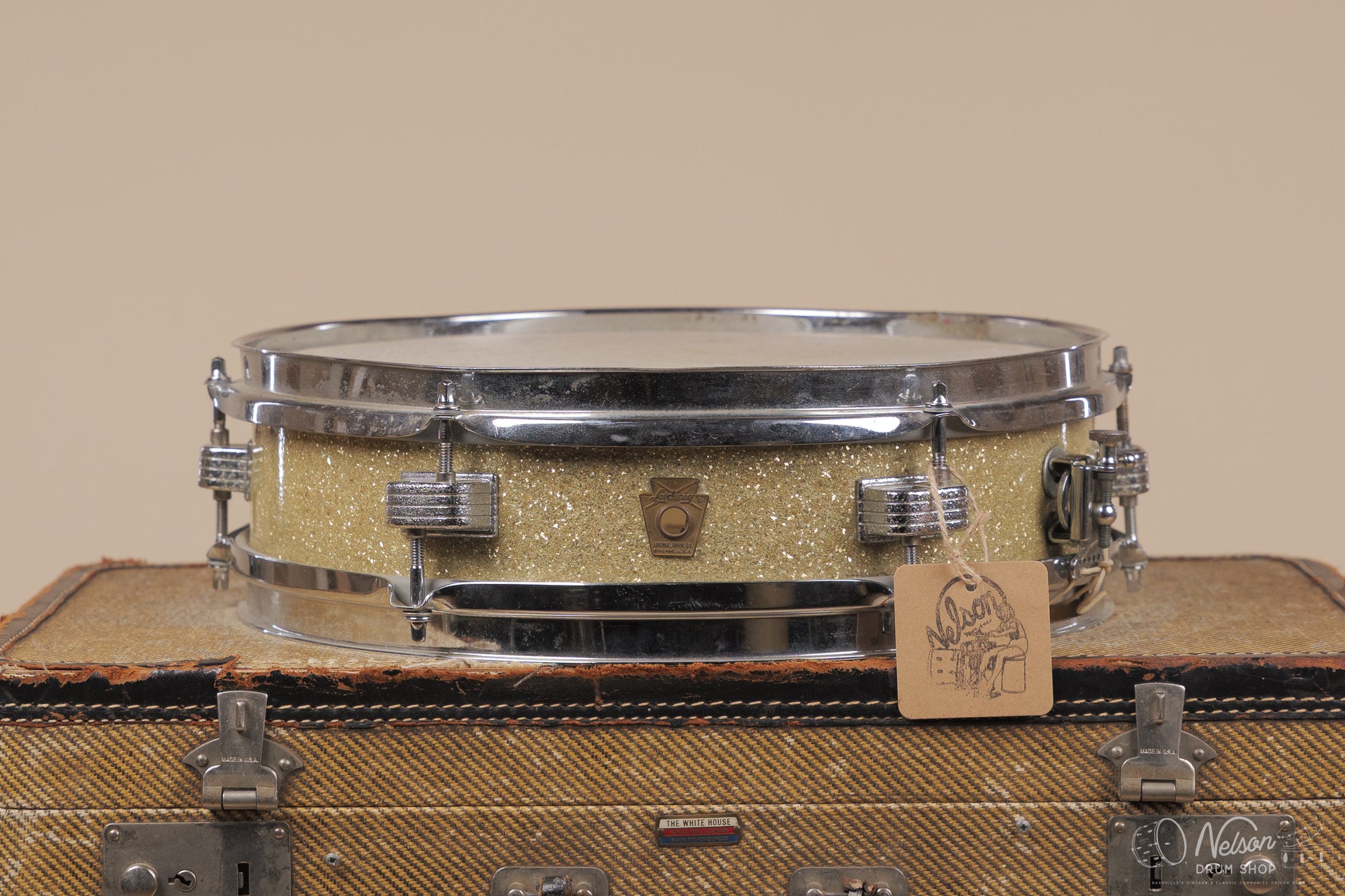 1960s Ludwig 'Jazz Combo' rewrapped in Silver Glass Glitter - 3x13