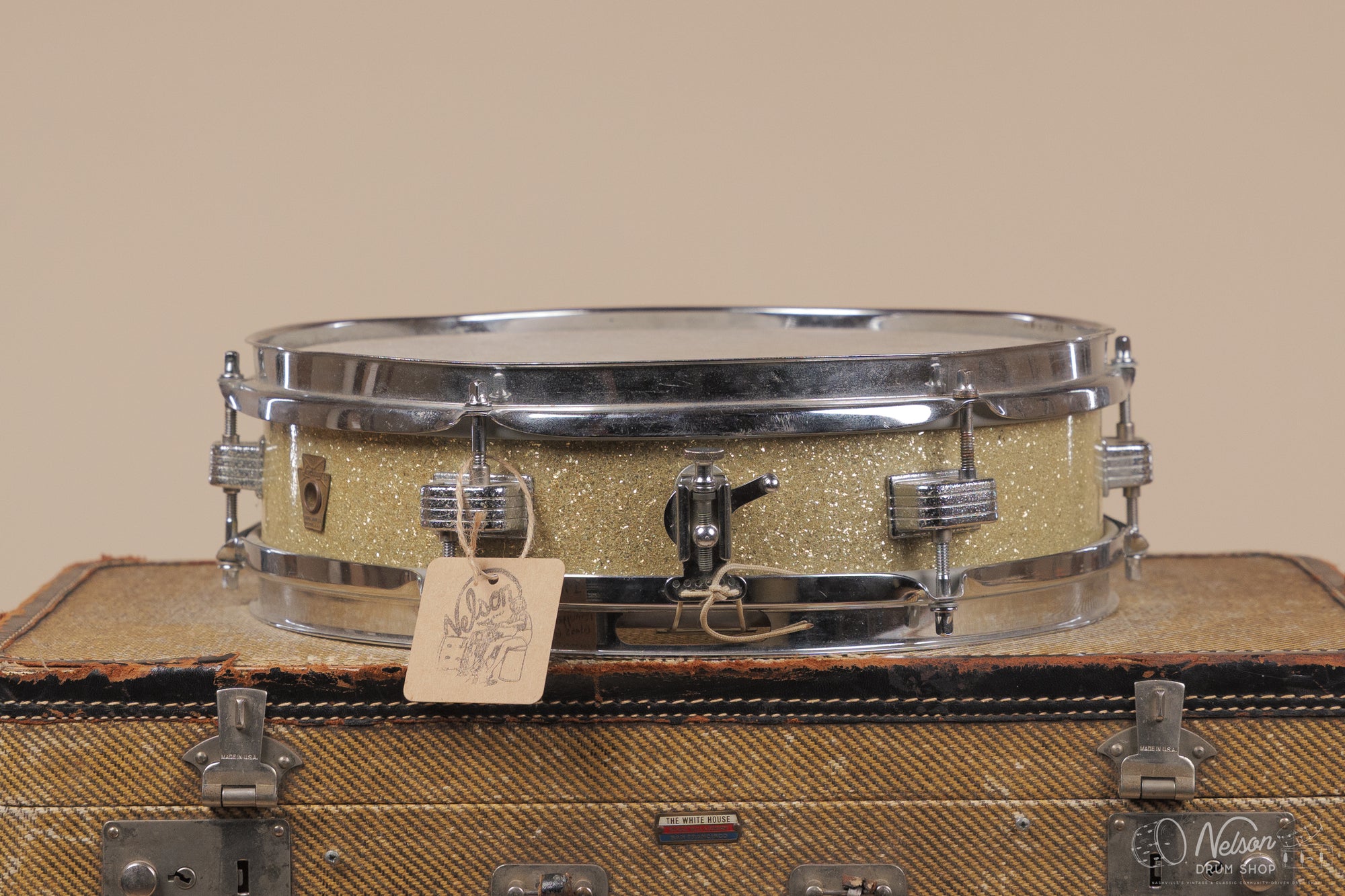 1960s Ludwig 'Jazz Combo' rewrapped in Silver Glass Glitter - 3x13
