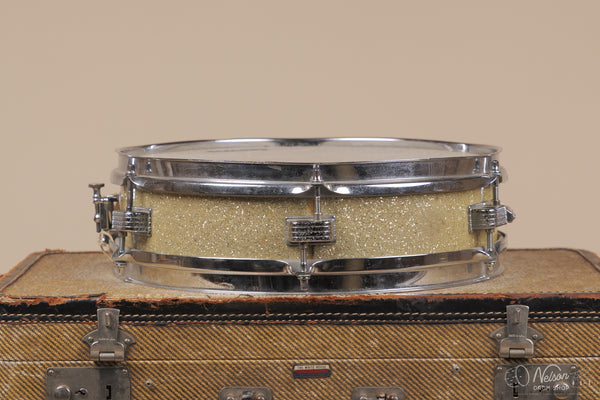 1960s Ludwig 'Jazz Combo' rewrapped in Silver Glass Glitter - 3x13