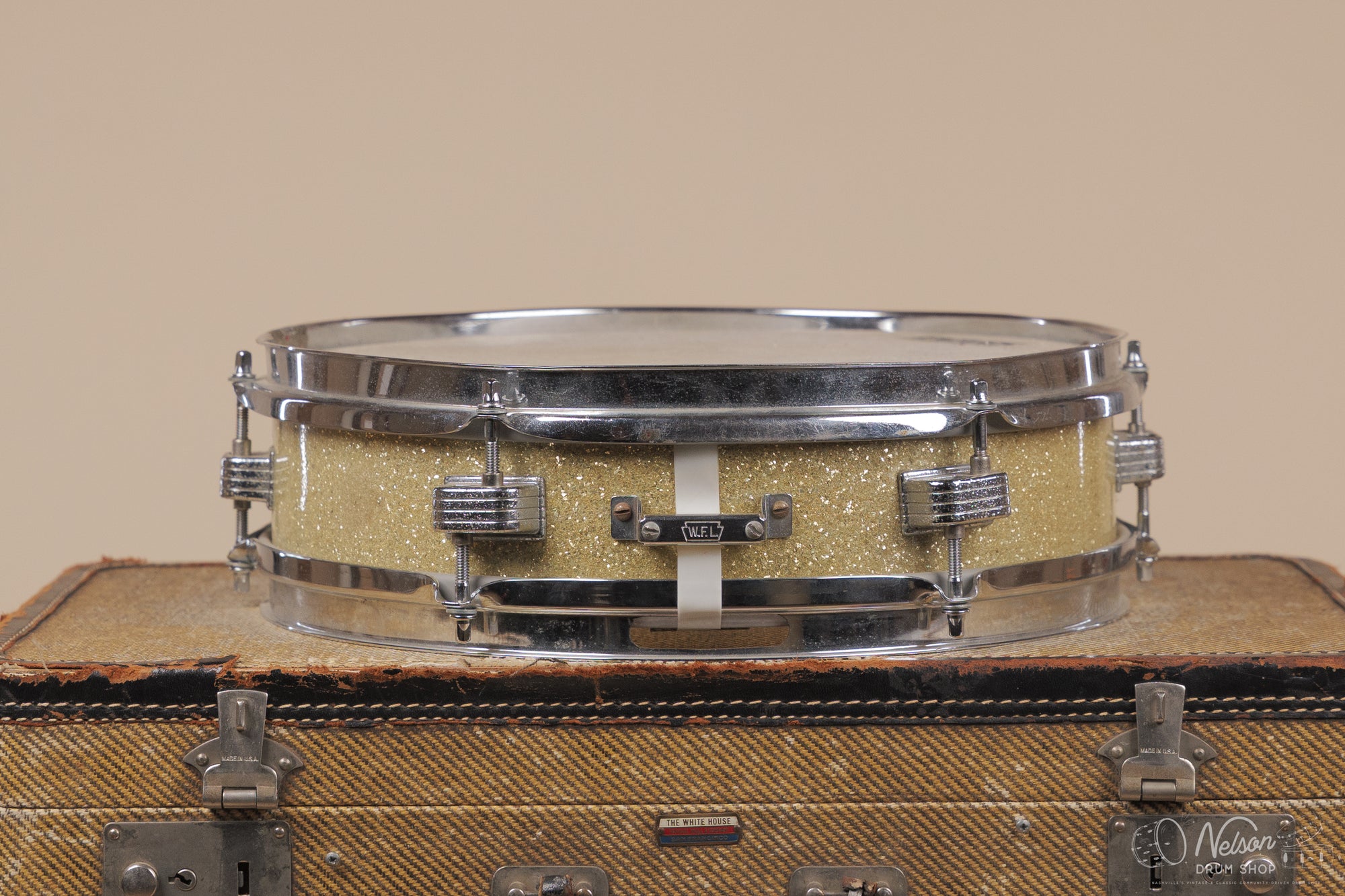 1960s Ludwig 'Jazz Combo' rewrapped in Silver Glass Glitter - 3x13
