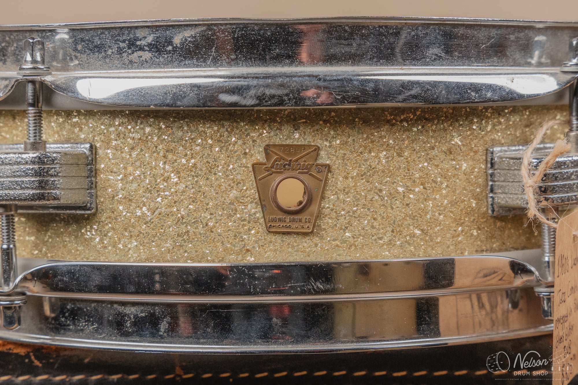 1960s Ludwig 'Jazz Combo' rewrapped in Silver Glass Glitter - 3x13