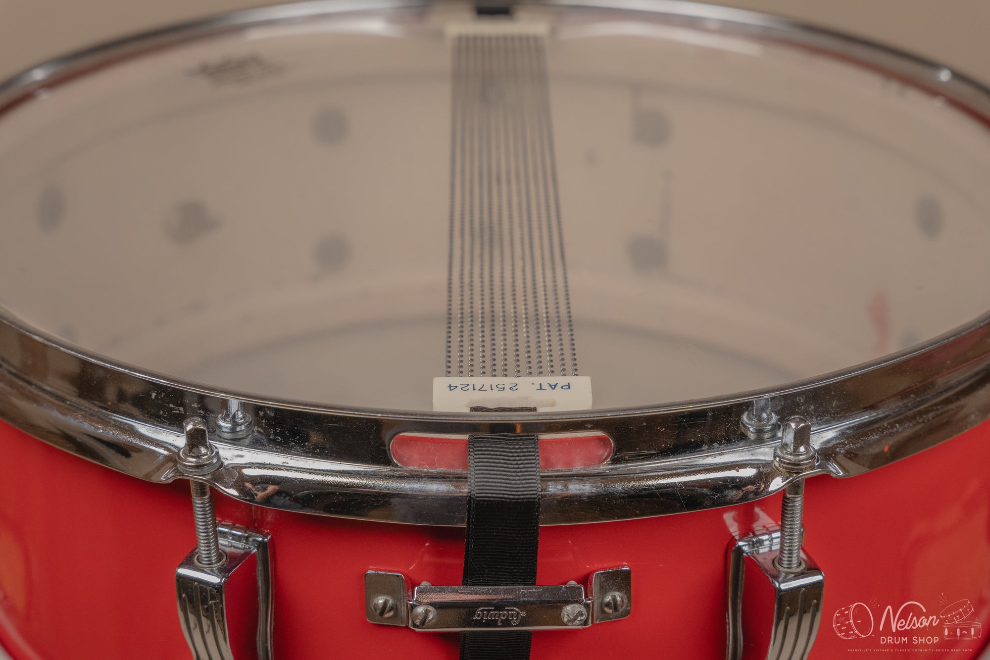 1960s Ludwig Jazz Festival Refinished in Fiesta Red Lacquer - 5x14