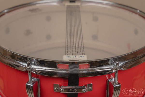 1960s Ludwig Jazz Festival Refinished in Fiesta Red Lacquer - 5x14