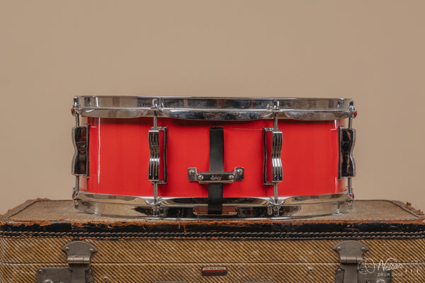 1960s Ludwig Jazz Festival Refinished in Fiesta Red Lacquer - 5x14