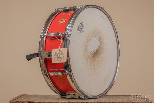 1960s Ludwig Jazz Festival Refinished in Fiesta Red Lacquer - 5x14