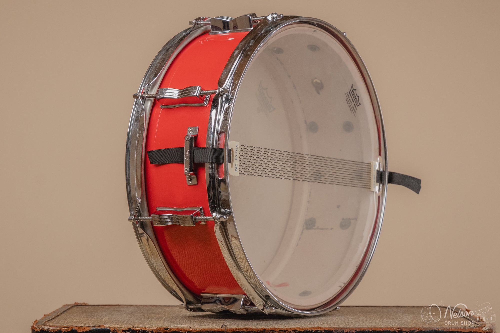 1960s Ludwig Jazz Festival Refinished in Fiesta Red Lacquer - 5x14