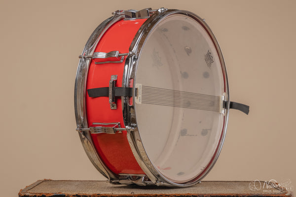 1960s Ludwig Jazz Festival Refinished in Fiesta Red Lacquer - 5x14